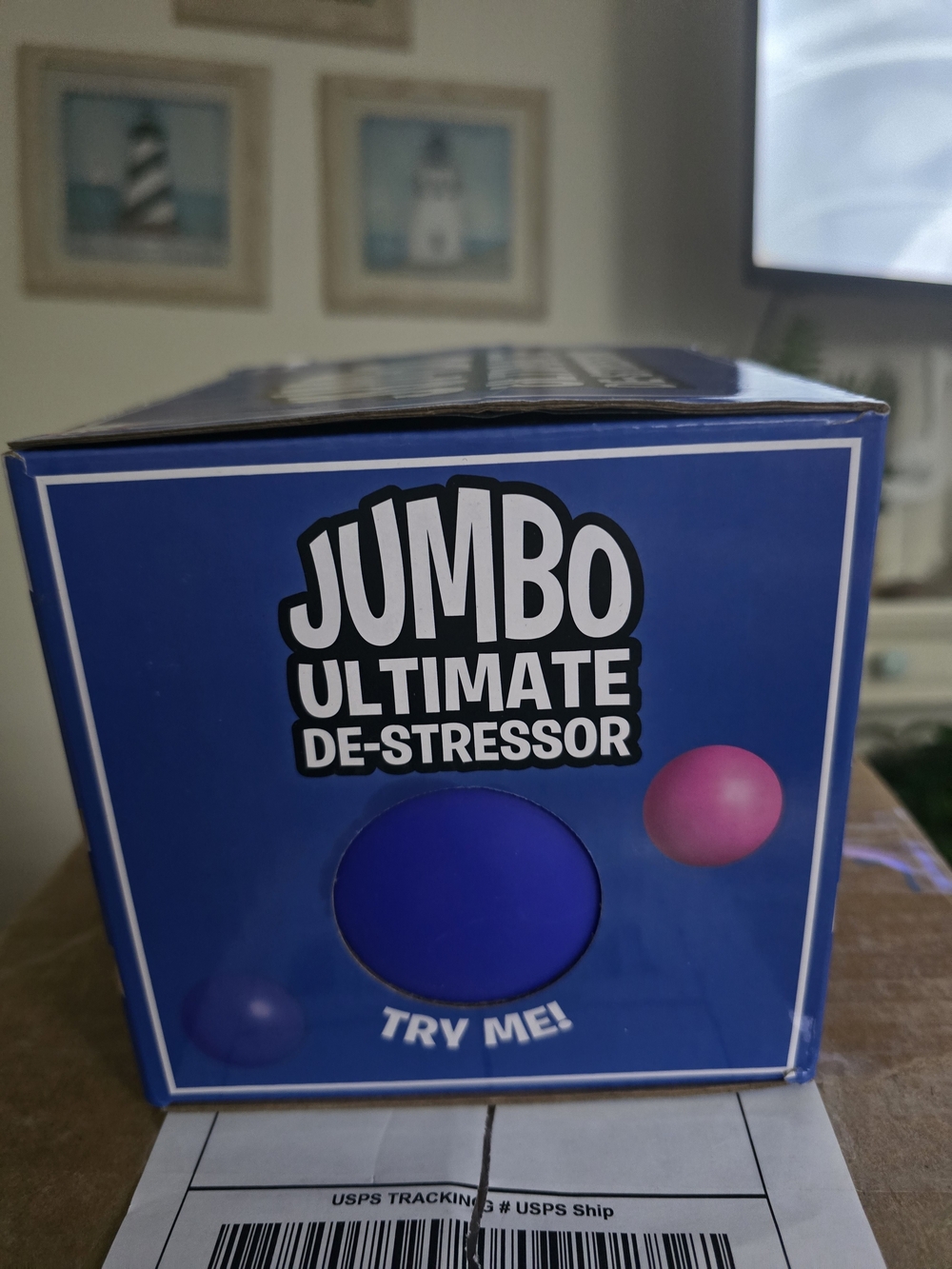 Crazy Fun Ultimate De-Stressor Stress Ball - Blue
